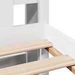 vidaXL Lit bibliothèque sans matelas blanc 90x200cm bois de pin massif
