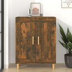 vidaXL Buffet Chêne fumé 69 5x34x90 cm Bois d'ingénierie