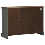 vidaXL Buffet HALDEN 2 portes coulissantes gris 112x40x80 cm