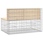 vidaXL Banc de jardin design de gabion 103x70x65 cm bois massif de pin