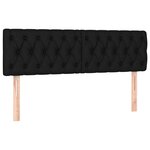 vidaXL Sommier à lattes de lit avec matelas Noir 140x190 cm Tissu