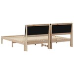 vidaXL Cadre de lit avec tête de lit Marron 200 x 200 cm Pin massif