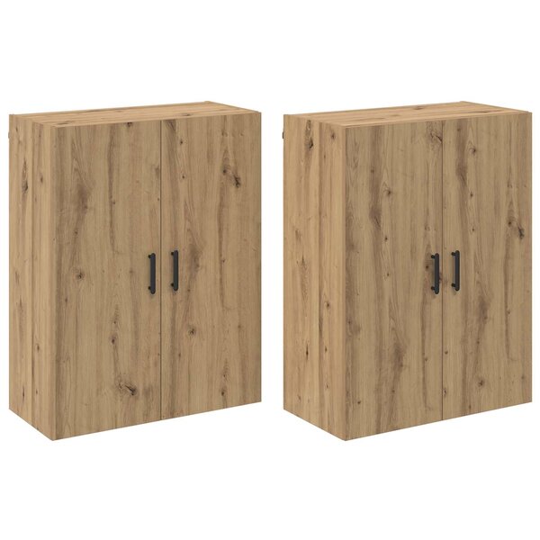 vidaXL Armoire Murale 2 Pièces Chêne artisanal 69 5 x 34 x 90 cm