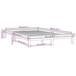 vidaXL Cadre de lit Marron miel 140x190 cm Bois de pin massif