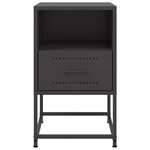 vidaXL Table de chevet noir 36x39x60 5 cm acier
