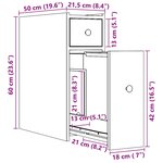 vidaXL Armoire de salle de bain étroite avec roulettes blanc