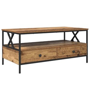 vidaXL Table basse Bois ancien 100 x 51 x 45 cm Bois d'ingénierie
