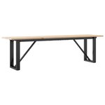 vidaXL Table basse cadre en O 160x40x45 cm bois de pin massif et acier