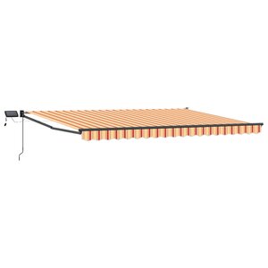 vidaXL Store rétractable manuel avec LEDs Multicolore 4 5 × 3 m