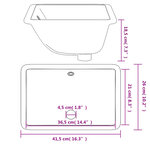 vidaXL Évier de salle de bain blanc rectangulaire céramique