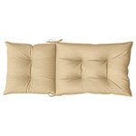 vidaXL Coussins de chaise à dossier haut lot de 4 beige mélangé tissu