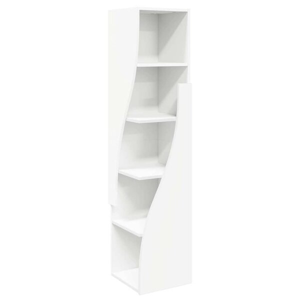 vidaXL Meuble d'angle Blanc 32x32x140cm Bois d'ingénierie