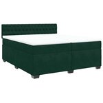 vidaXL Sommier à lattes de lit et matelas Vert foncé 200x200cm Velours