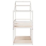 vidaXL Lit superposé sans matelas blanc 75x190 cm bois de pin massif
