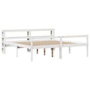 vidaXL Lit pour personne âgée et tête de lit 200x200cm bois pin massif