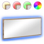 vidaXL Miroir Chêne artisanal 90 x 8 5 x 37 cm Bois d'ingénierie