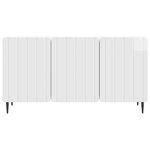 vidaXL Meuble TV 99 x 34 5 x 52 cm Blanc brillant Bois d'ingénierie