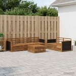 vidaXL Ensemble de canapés d'extérieur 6 Pièces Naturel