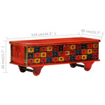 vidaXL Boîte de rangement Rouge 110x40x40 cm Bois d'acacia massif