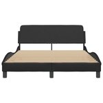 vidaXL Cadre de lit Dover noir 137x190 cm similicuir