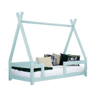 Lit cabane enfant NAKANA 90 x 190 bleu clair