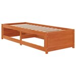 vidaXL Lit de jour sans matelas cire marron 80x200 cm bois pin massif
