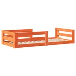 vidaXL Cadre de lit sans matelas cire marron 100x200cm bois pin massif