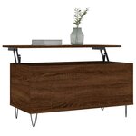 vidaXL Table basse Chêne marron 90x44 5x45 cm Bois d'ingénierie