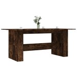 vidaXL Table à dîner chêne fumé 180x90x76 cm bois d'ingénierie