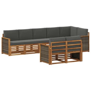vidaXL Ensemble de canapés d'extérieur 7 pc