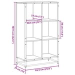 vidaXL Bibliothèque chêne sonoma 65 5x33x107 5 cm bois d'ingénierie