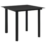 vidaXL Ensemble à manger d'extérieur 5 Pièces Rotin PVC Noir