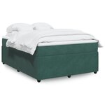 vidaXL Sommier à lattes de lit et matelas Vert foncé 140x190cm Velours