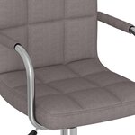 vidaXL Chaise pivotante de salle à manger Taupe Tissu