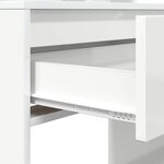 vidaXL Tables de maquillage pour chambre avec tiroir Blanc brillant
