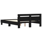 vidaXL Cadre de lit Chêne noir 140 x 200 cm Bois d'ingénierie