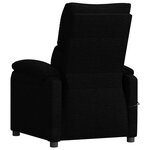 vidaXL Fauteuil inclinable électrique Noir Tissu