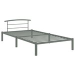 vidaXL Cadre de lit sans matelas gris métal 90x200 cm