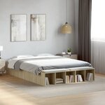 vidaXL Cadre de lit sans matelas chêne sonoma 120x200 cm