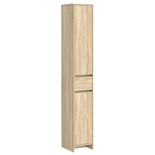 vidaXL Armoire de salle de bain Chêne Sonoma 30 x 33 x 190 cm