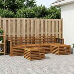 vidaXL Ensemble de canapés d'extérieur 6 Pièces Naturel