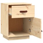 vidaXL Table de chevet 40x34x55 cm Bois de pin solide