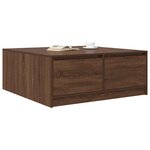 vidaXL Table basse avec tiroirs chêne marron 100x100x40 cm