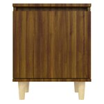 vidaXL Tables de chevet pieds en bois 2 Pièces Chêne marron 40x30x50 cm