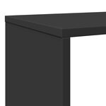 vidaXL Bibliothèque noir 132x29x141 5 cm bois d'ingénierie
