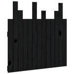 vidaXL Tête de lit murale Noir 82 5x3x80 cm Bois massif de pin