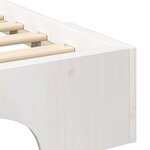 vidaXL Cadre de lit surélevé Blanc 180 x 210 cm Bois massif en pin