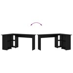 vidaXL Bureau Chêne noir 142 x 102 x 73 cm Bois d'ingénierie