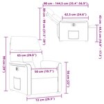 vidaXL Fauteuil inclinable électrique Rouge bordeaux Tissu