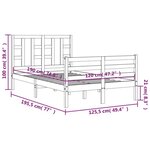 vidaXL Cadre de lit sans matelas blanc bois de pin massif